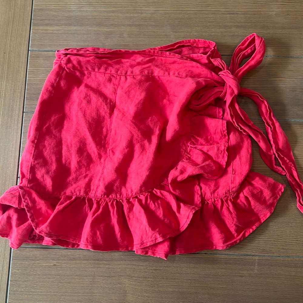 Linen Wrap Skirt BLANKNYC